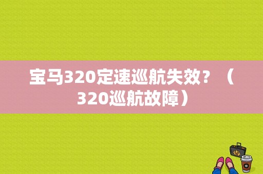宝马320定速巡航失效？（320巡航故障）-图1