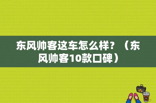 东风帅客这车怎么样？（东风帅客10款口碑）-图1