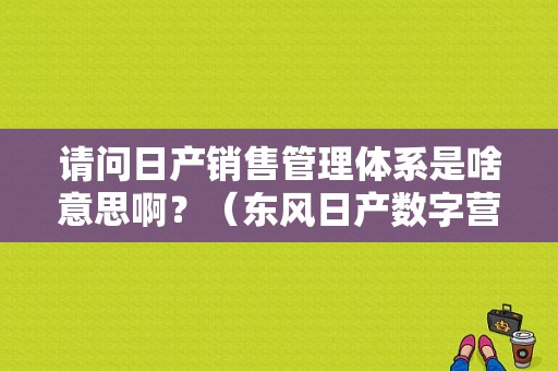 请问日产销售管理体系是啥意思啊？（东风日产数字营销部）-图1