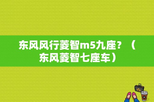 东风风行菱智m5九座？（东风菱智七座车）-图2
