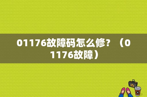 01176故障码怎么修？（01176故障）-图1