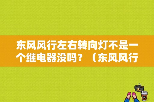 东风风行左右转向灯不是一个继电器没吗？（东风风行转向灯控制盒）-图1
