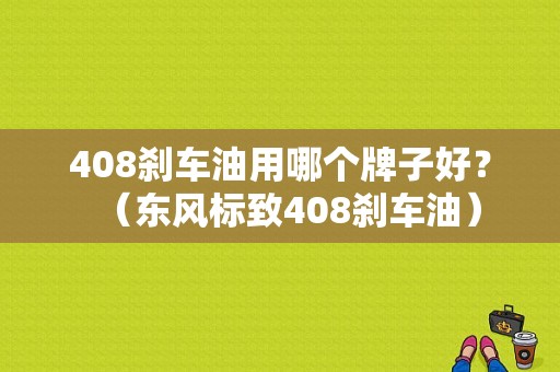 408刹车油用哪个牌子好？（东风标致408刹车油）-图1