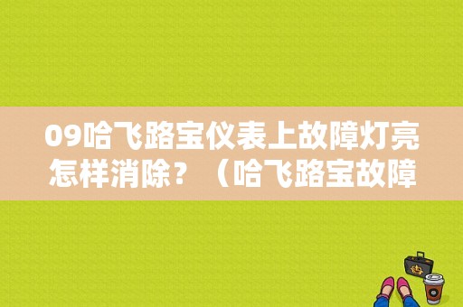 09哈飞路宝仪表上故障灯亮怎样消除？（哈飞路宝故障码查询）-图1