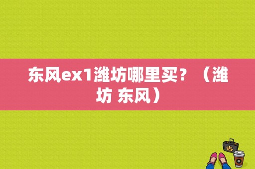 东风ex1潍坊哪里买？（潍坊 东风）-图1
