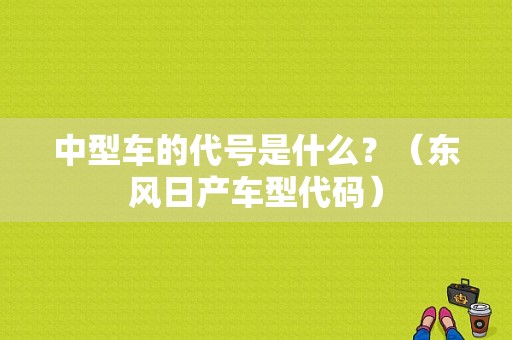 中型车的代号是什么？（东风日产车型代码）-图1