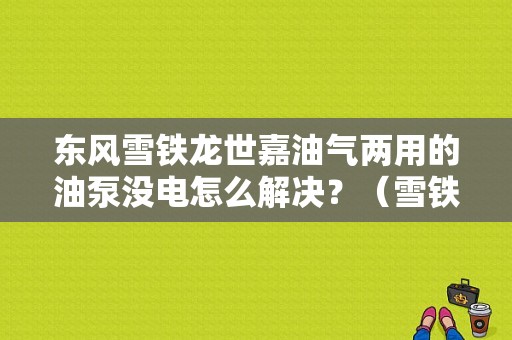 东风雪铁龙世嘉油气两用的油泵没电怎么解决？（雪铁龙世嘉油泵故障）-图1