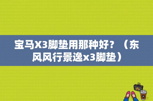 宝马X3脚垫用那种好？（东风风行景逸x3脚垫）-图1