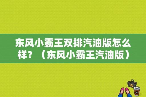东风小霸王双排汽油版怎么样？（东风小霸王汽油版）-图1