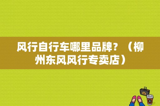 风行自行车哪里品牌？（柳州东风风行专卖店）-图1