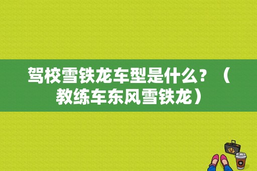 驾校雪铁龙车型是什么？（教练车东风雪铁龙）-图1