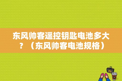 东风帅客遥控钥匙电池多大？（东风帅客电池规格）