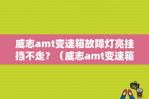 威志amt变速箱故障灯亮挂挡不走？（威志amt变速箱故障灯）-图1