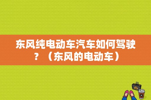 东风纯电动车汽车如何驾驶？（东风的电动车）-图2