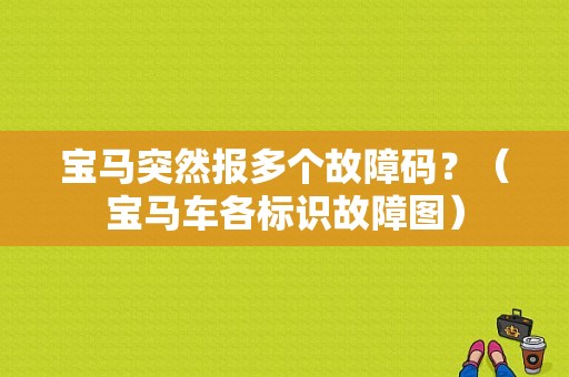 宝马突然报多个故障码？（宝马车各标识故障图）-图1