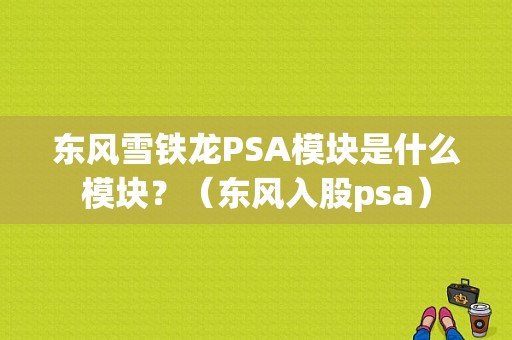 东风雪铁龙PSA模块是什么模块？（东风入股psa）-图1