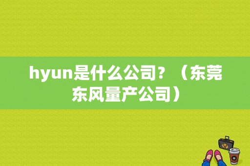 hyun是什么公司？（东莞东风量产公司）-图1