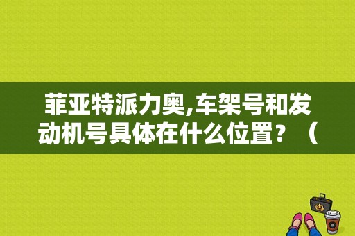 菲亚特派力奥,车架号和发动机号具体在什么位置？（菲亚特派力奥故障代码手册）-图1