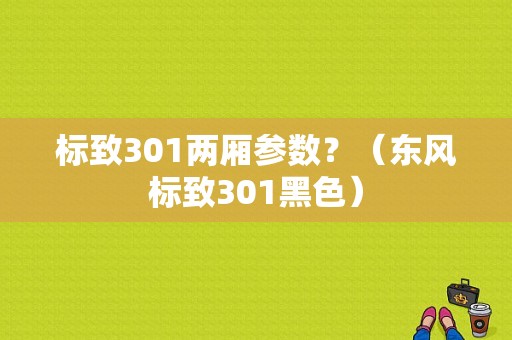 标致301两厢参数？（东风标致301黑色）-图3