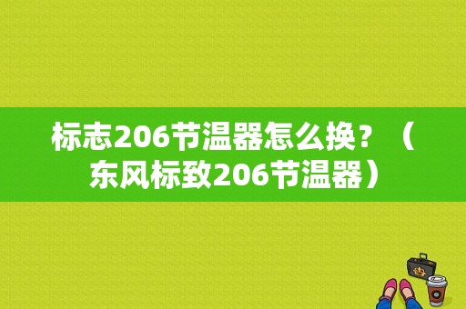标志206节温器怎么换？（东风标致206节温器）-图1