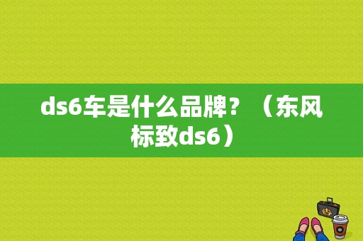 ds6车是什么品牌？（东风标致ds6）-图1