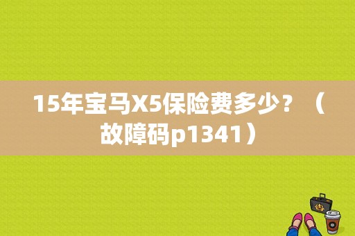 15年宝马X5保险费多少？（故障码p1341）-图1