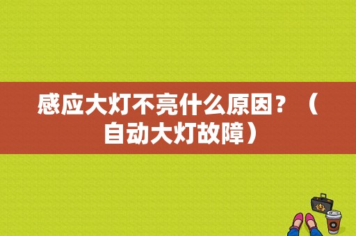 感应大灯不亮什么原因？（自动大灯故障）-图1