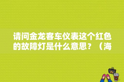 请问金龙客车仪表这个红色的故障灯是什么意思？（海格23座故障灯说明）-图1