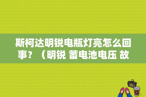 斯柯达明锐电瓶灯亮怎么回事？（明锐 蓄电池电压 故障）-图1