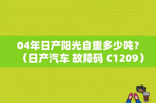 04年日产阳光自重多少吨？（日产汽车 故障码 C1209）-图1