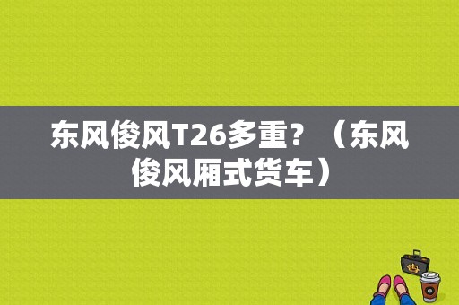 东风俊风T26多重？（东风俊风厢式货车）-图2