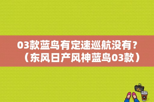 03款蓝鸟有定速巡航没有？（东风日产风神蓝鸟03款）-图1