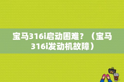 宝马316i启动困难？（宝马316i发动机故障）-图1