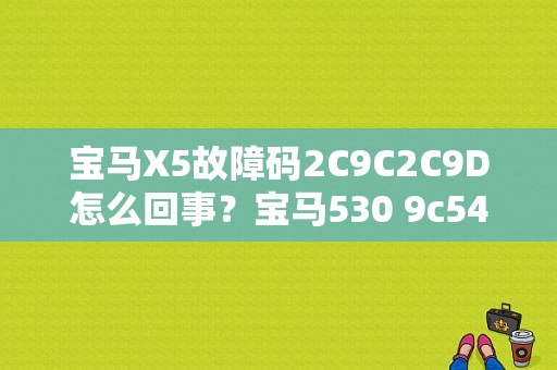 宝马X5故障码2C9C2C9D怎么回事？宝马530 9c54故障码-图1