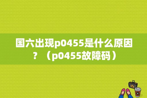 国六出现p0455是什么原因？（p0455故障码）-图1