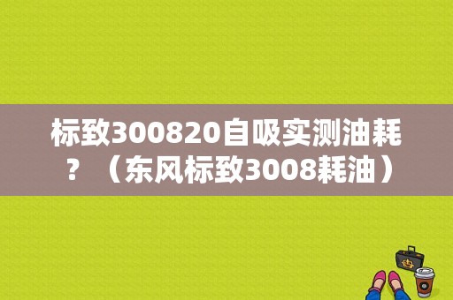 标致300820自吸实测油耗？（东风标致3008耗油）-图1