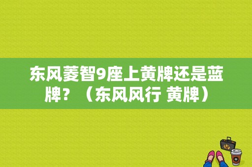 东风菱智9座上黄牌还是蓝牌？（东风风行 黄牌）-图1