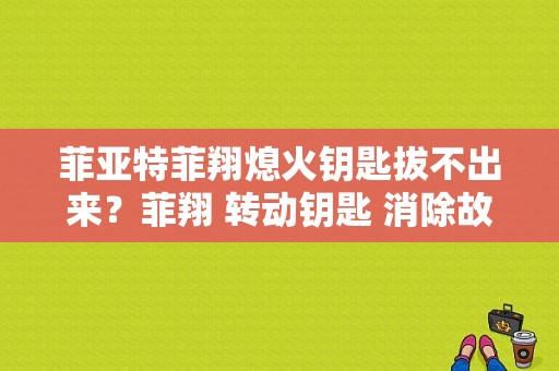 菲亚特菲翔熄火钥匙拔不出来？菲翔 转动钥匙 消除故障码-图1