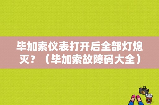 毕加索仪表打开后全部灯熄灭？（毕加索故障码大全）-图1