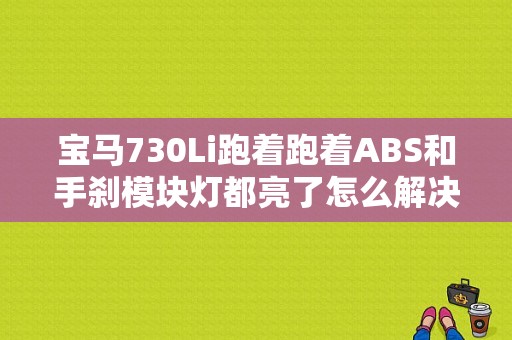 宝马730Li跑着跑着ABS和手刹模块灯都亮了怎么解决？（宝马730abs故障）-图1