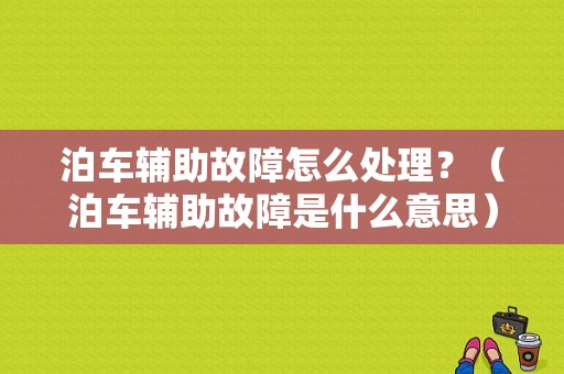 泊车辅助故障怎么处理？（泊车辅助故障是什么意思）-图1