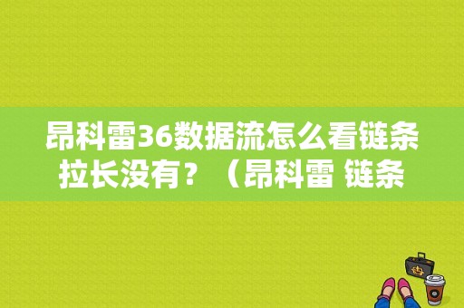 昂科雷36数据流怎么看链条拉长没有？（昂科雷 链条故障）-图1