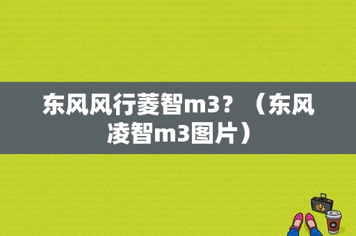东风风行菱智m3？（东风凌智m3图片）-图1