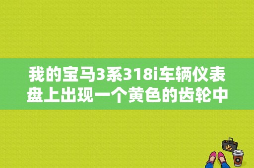 我的宝马3系318i车辆仪表盘上出现一个黄色的齿轮中间有一个叹号是什么意思啊？（宝马三系波箱故障灯）-图1