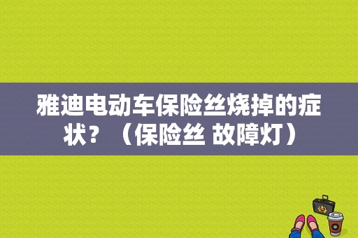 雅迪电动车保险丝烧掉的症状？（保险丝 故障灯）-图1
