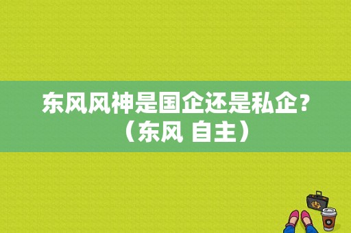 东风风神是国企还是私企？（东风 自主）-图1