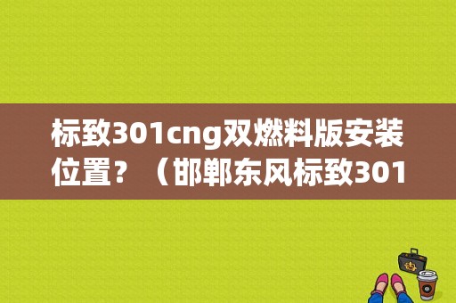 标致301cng双燃料版安装位置？（邯郸东风标致301）-图1
