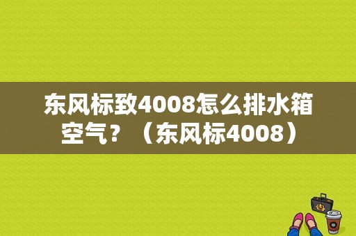 东风标致4008怎么排水箱空气？（东风标4008）-图1
