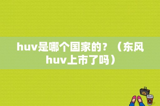 huv是哪个国家的？（东风huv上市了吗）-图1