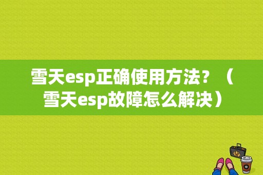 雪天esp正确使用方法？（雪天esp故障怎么解决）-图1